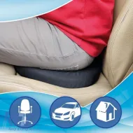 Anatómiai / Ortopéd Üléspárna Memory Foam & Gél Forgatható RK19009 40x6cm Fekete 1 db-image-6294754