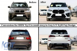 Anaváthmisi Body Kit gia BMW X5 E70 2007-2013 Metatropí se Schedíasi X5M 2024 Profylaktíras-image-6113249