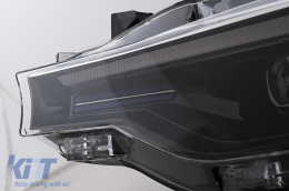 Angel Eyes Első Lámpa LED DRL BMW 3 F30 F31 Sedan Touring (10.2011-05.2015) Fekete-image-6105694