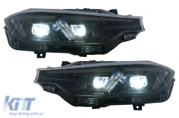 Angel Eyes Első Lámpa LED DRL BMW 3 F30 F31 Sedan Touring (10.2011-05.2015) Fekete-image-6105698