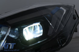 Angel Eyes Első Lámpa LED DRL BMW 3 F30 F31 Sedan Touring (10.2011-05.2015) Fekete-image-6105699