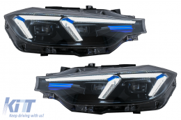Angel Eyes Első Lámpa LED DRL BMW 3 F30 F31 Sedan Touring (10.2011-05.2015) Fekete-image-6105701