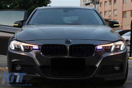 Angel Eyes Első Lámpa LED DRL BMW 3 F30 F31 Sedan Touring (10.2011-05.2015) Fekete-image-6105725