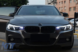 Angel Eyes Első Lámpa LED DRL BMW 3 F30 F31 Sedan Touring (10.2011-05.2015) Fekete-image-6105727