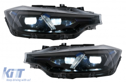 Angel Eyes Első Lámpa LED DRL BMW 3 F30 F31 Sedan Touring (10.2011-05.2015) Fekete-image-6105713