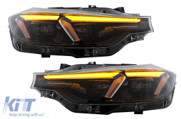 Angel Eyes Első Lámpa LED DRL BMW 3 F30 F31 Sedan Touring (10.2011-05.2015) Fekete-image-6105718