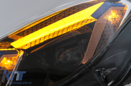 Angel Eyes Első Lámpa LED DRL BMW 3 F30 F31 Sedan Touring (10.2011-05.2015) Fekete-image-6105720