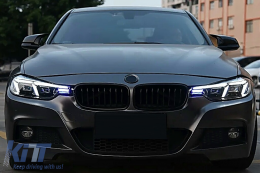 Angel Eyes Első Lámpa LED DRL BMW 3 F30 F31 Sedan Touring (10.2011-05.2015) Fekete-image-6105729