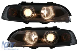 Angel Eyes Fari adatto per BMW Serie 5 E39 1995-2000 Nero-image-6090425