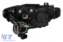 Angel Eyes Fari LED DRL per BMW 3 F30 F31 Berlina Touring 10.2011-05.2015 Nero-image-6080430