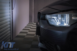 Angel Eyes Fari LED DRL per BMW 3 F30 F31 Berlina Touring 10.2011-05.2015 Nero-image-6085035