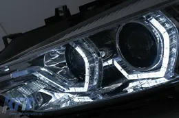 Angel Eyes Faros LED DRL para BMW Serie 3 F30 F31 LCI Sedan Touring 2015-2019 Cromo-image-6100805