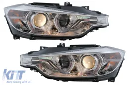 Angel Eyes Faros LED DRL para BMW Serie 3 F30 F31 LCI Sedan Touring 2015-2019 Cromo-image-6100807