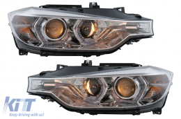 Angel Eyes Faros LED DRL para BMW Serie 3 F30 F31 LCI Sedan Touring 2015-2019 Cromo-image-6100813