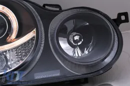 Angel Eyes Faros Llantas Halo para VW Polo 9N 11.2001-04.2005 Negro-image-6077066