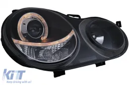 Angel Eyes Faros Llantas Halo para VW Polo 9N 11.2001-04.2005 Negro-image-6077067