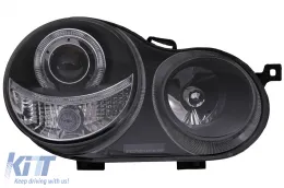 Angel Eyes Faros Llantas Halo para VW Polo 9N 11.2001-04.2005 Negro-image-6077068