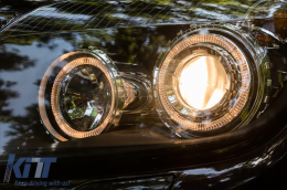 Angel Eyes Faros para Opel Astra H 2004-2009 2 Llantas Halo Negro-image-6094032