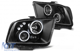 image-46-Angel Eyes fényszóró Ford Mustang V (2004-2009), Fekete