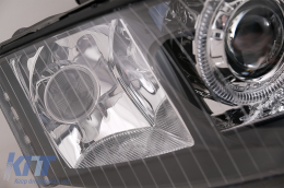 Angel Eyes fényszóró Xenon, Audi A6 4B C5 (06.2001-05.2004) LHD és RHD modellekhez, fekete-image-6079308