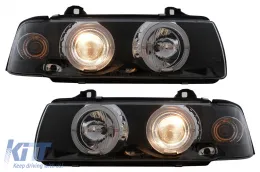 Angel Eyes fényszórók BMW 3-as E36 Coupe Cabrio (1991-08.1999) Fekete-image-6104552