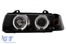 Angel Eyes fényszórók BMW 3-as E36 Coupe Cabrio (1991-08.1999) Fekete-image-6104554