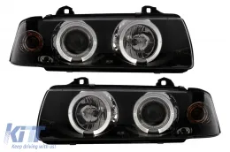 Angel Eyes fényszórók BMW 3-as E36 Coupe Cabrio (1991-08.1999) Fekete-image-6104555