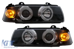 Angel Eyes fényszórók BMW 3-as E36 Coupe Cabrio (1991-08.1999) Fekete-image-6104558