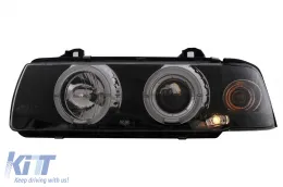 Angel Eyes fényszórók BMW 3-as E36 Coupe Cabrio (1991-08.1999) Fekete-image-6104560