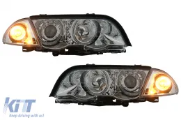 Angel Eyes fényszórók BMW 3-as E46 Limousine Touring (05.1998-08.2001) króm-image-6111618