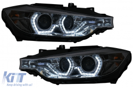 Angel Eyes fényszórók LED DRL BMW 3 F30 F31 (10.2011-05.2015) króm-image-6099998