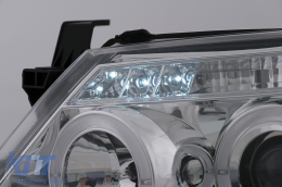 Angel Eyes Headlights Dual Halo Rims suitable for Toyota Hilux (2005-2011) Chrome-image-6095760