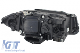 Angel Eyes Headlights LED Bi-Xenon suitable for BMW 5 Series F10 F11 (2011-2013) LCI Look Black-image-6027084