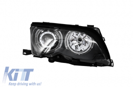 Angel Eyes Headlights suitable for BMW 3 Series E46 (2001-2004) Black Edition-image-5996201