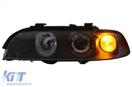 Angel Eyes Headlights suitable for BMW 5 Series E39 (1995-2000) Black-image-59456