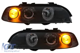 Angel Eyes Headlights suitable for BMW 5 Series E39 (1995-2000) Black-image-59457