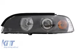 Angel Eyes Headlights suitable for BMW 5 Series E39 (1995-2000) Black-image-6090429