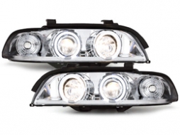 Angel Eyes Headlights suitable for BMW 5 Series E39 (1995-06.2003) Chrome-image-42768