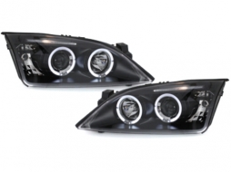Angel Eyes Headlights suitable for FORD Mondeo Mk3  (2000-2007) Black