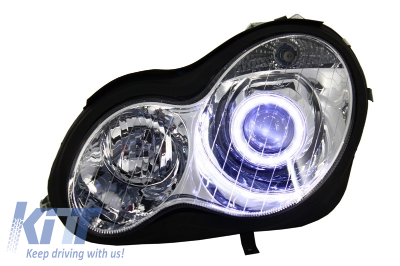 Angel Eyes Headlights suitable for MERCEDES W203 CClass (20002007)