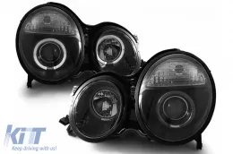 image-36-Angel Eyes Headlights suitable for Mercedes E-Class W210 S210 (06.1999-2002) Black