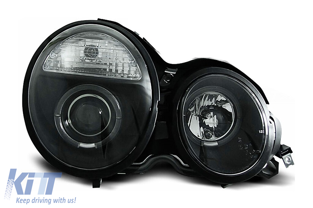 BRIGHTZ Eクラス W210 超鏡面ブラックメッ C 5189 5313 2000-2002 Chrome Headlights For Mercedes Benz W210 E Class