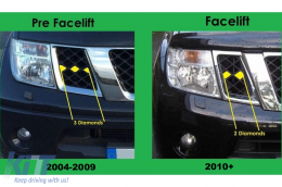 Angel Eyes Headlights suitable for Nissan Navara D40 (2004-2009) Pathfinder R51 (2005-2008) Chrome-image-6087864