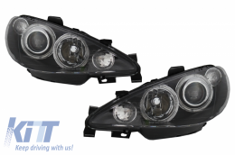 image-71-Angel Eyes Headlights suitable for Peugeot 206 (2002-2008) Black LHD & RHD