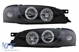 Angel Eyes Headlights suitable for Subaru Impreza I GM, GC, GF (05.1993-2000) Black - HLSUIM1B
