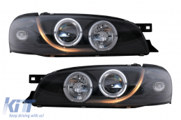Angel Eyes Headlights suitable for Subaru Impreza I GM, GC, GF (05.1993-2000) Black-image-6105568