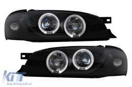 Angel Eyes Headlights suitable for Subaru Impreza I GM, GC, GF (05.1993-2000) Black-image-6105571