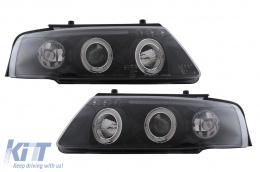Angel Eyes Headlights suitable for VW Passat B5 3B (11.1996-08.2000) Black-image-6112566