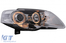 Angel Eyes Headlights suitable for VW Passat B6 3C (03.2005-2010) Chrome LHD or RHD-image-6093547