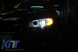Angel Eyes LED-Bi-Xenon-Scheinwerfer für BMW 5er F10 F11 2011–2013) Schwarz-image-6027089